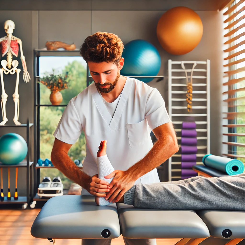 Ayak ve Ayak Bileği Kırıkları ve Yaralanmaları Antalya ve Alanya Antalya'da iyi donanımlı bir klinikte ayak ve ayak bileği kırıkları ve yaralanmaları tedavisi uygulayan fizyoterapist.