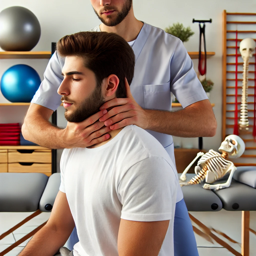 Boyun Düzleşmesi Rehabilitasyonu Antalya ve Alanya Antalya'da modern, iyi donanımlı bir klinikte boyun düzleşmesi rehabilitasyonu uygulayan fizyoterapist.