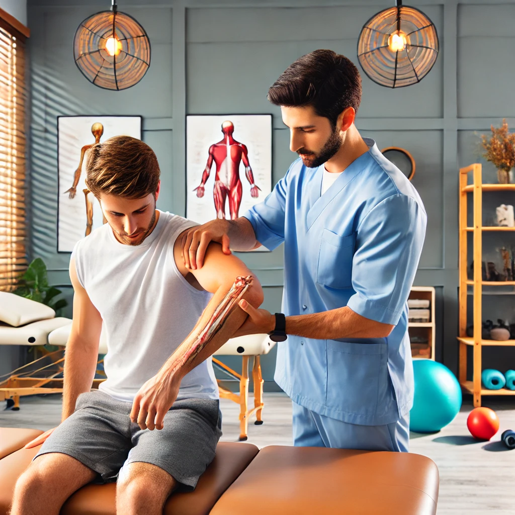 Lateral ve Medial Epikondilit (Tenisçi ve Golfçü Dirseği) Rehabilitasyonu Antalya ve Alanya Antalya'da modern, iyi donanımlı bir klinikte tenisçi dirseği ve golfçü dirseği rehabilitasyonu uygulayan fizyoterapist.