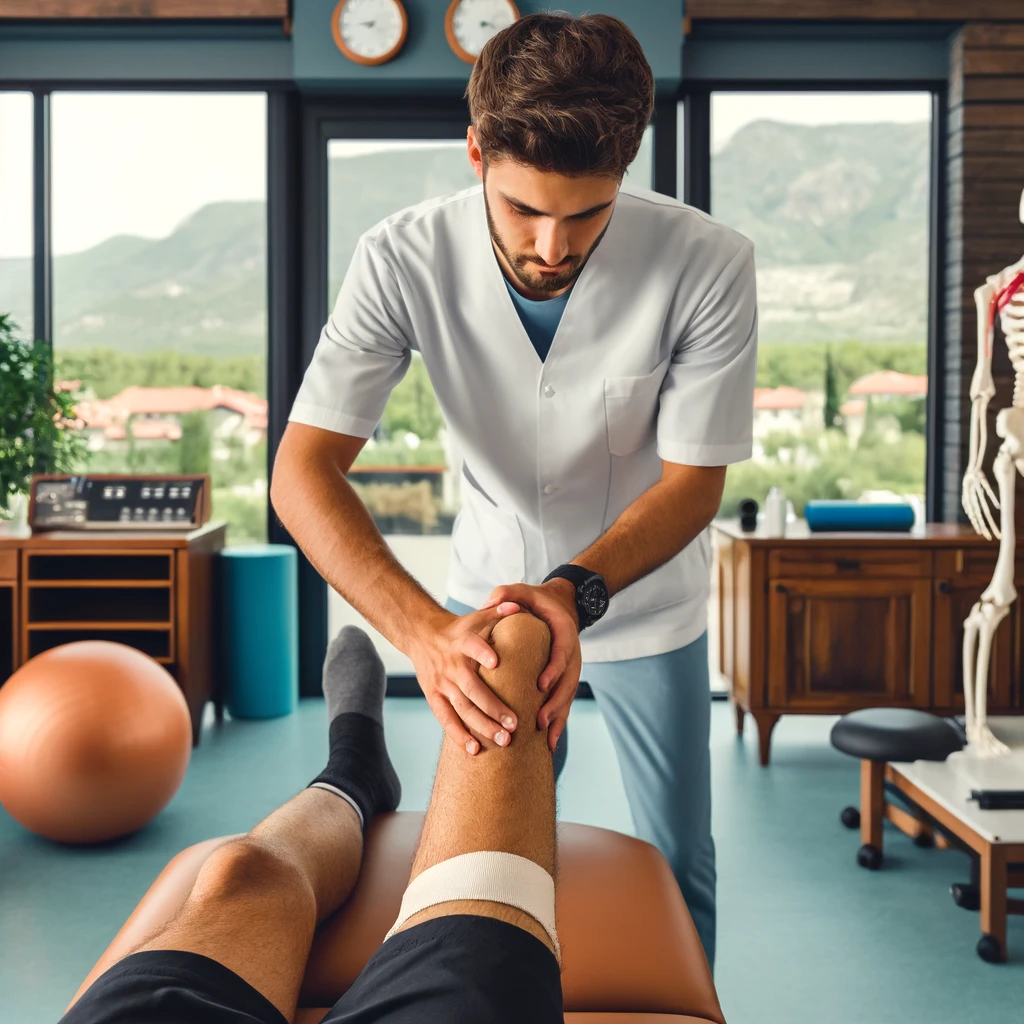 Menisküs Rehabilitasyonu Antalya ve Alanya Antalya'da iyi donanımlı bir klinikte menisküs yaralanmaları rehabilitasyonu uygulayan fizyoterapist