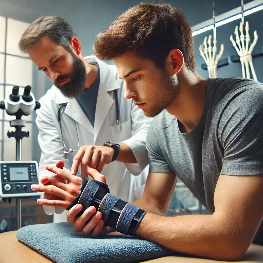 Parmak Kırıkları ve Yaralanmalarında Erkek Fizyoterapist ile Rehabilitasyon Parmak kırığı veya yaralanması sonrası erkek fizyoterapist tarafından yapılan detaylı el terapisi egzersizi