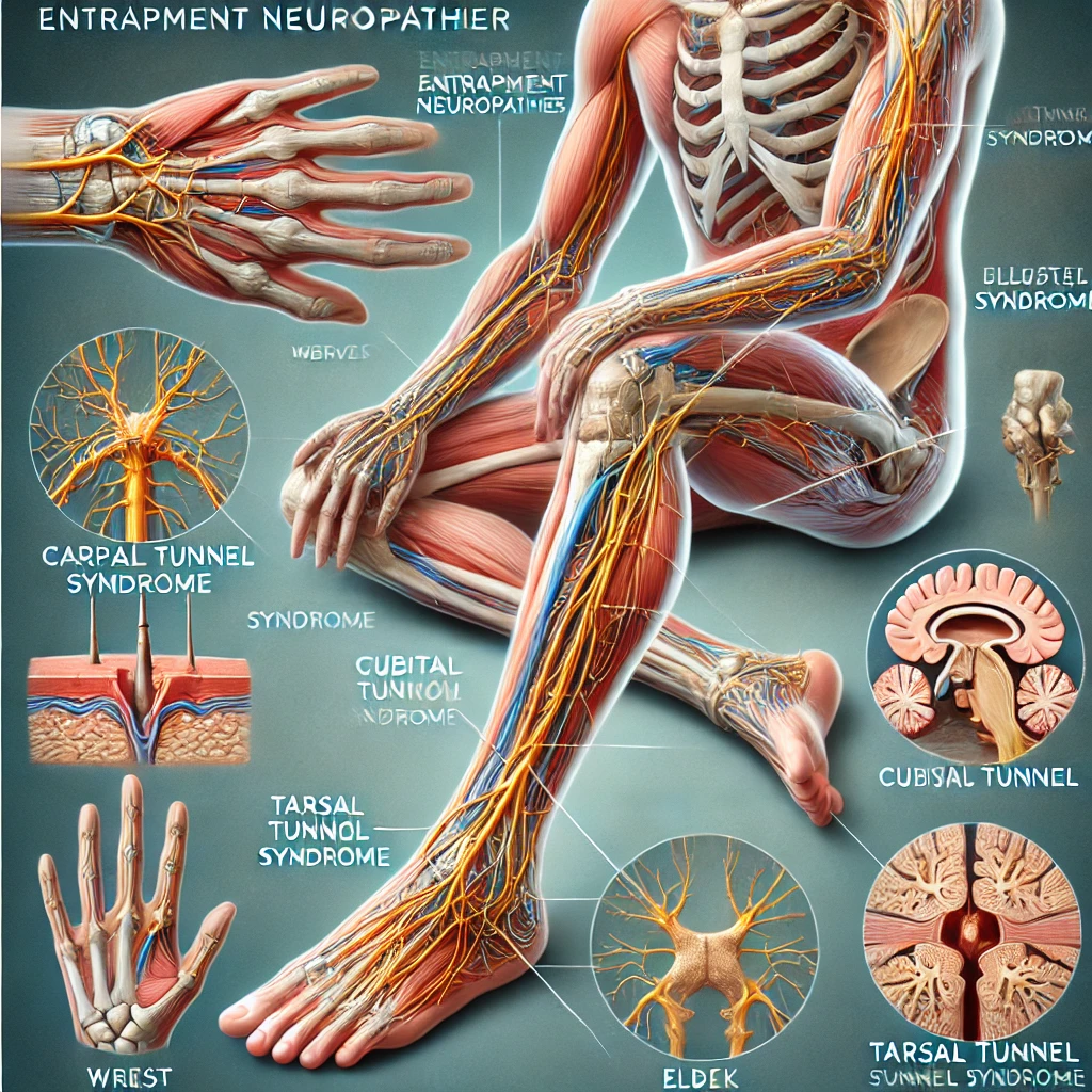 Tuzak Nöropatiler ve Sıkışma Bölgelerinin Anatomik İllustrasyonu Tuzak Nöropatiler: Sıkışma Nöropatilerinin Anatomik Gösterimi